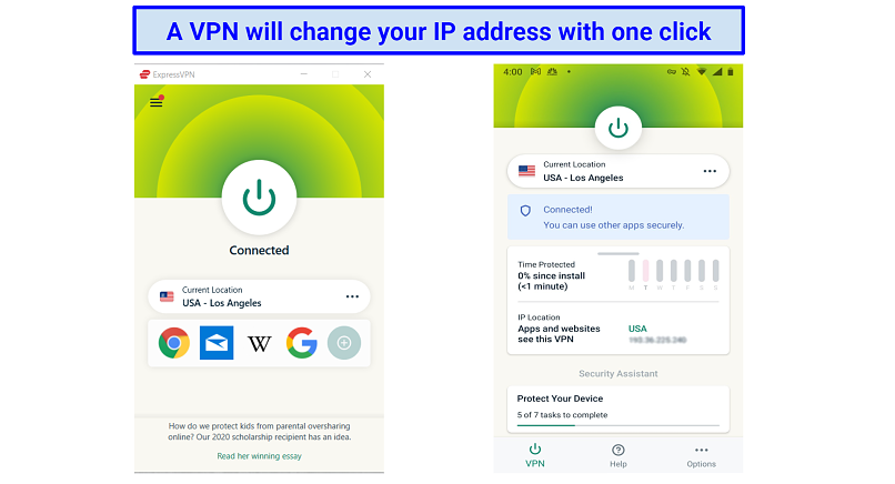 Graphic showing ExpressVPN apps